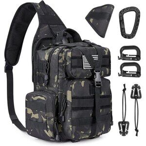 Sling Bag Backpack with Adjustable Camo
